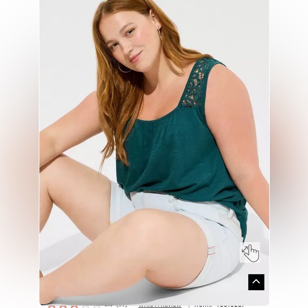 Torrid Green Lace Accent Blouse